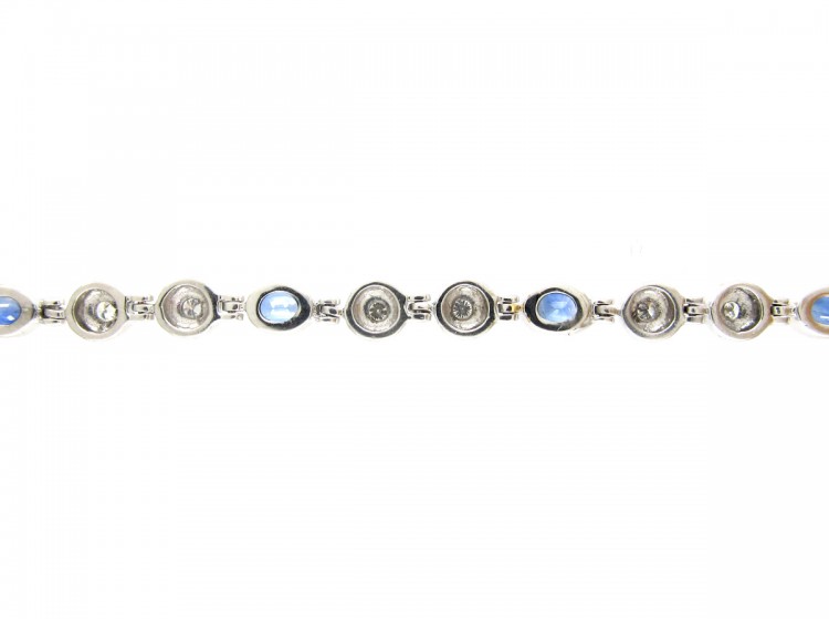 18ct White Gold, Sapphire & Diamond Bracelet