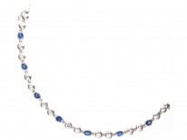 18ct White Gold, Sapphire & Diamond Bracelet