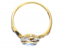Edwardian Marquise Shaped Sapphire & Diamond Ring
