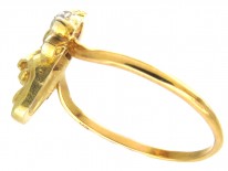 18ct Gold & Diamond Set Theatrical Mask Ring