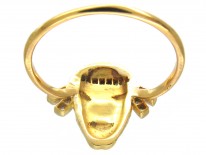 18ct Gold & Diamond Set Theatrical Mask Ring