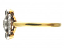 Art Deco Three Stone Diamond Cluster Ring