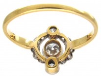 Art Deco Three Stone Diamond Cluster Ring