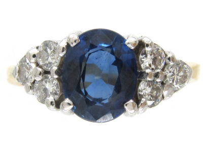 Oval Sapphire & Diamond Ring