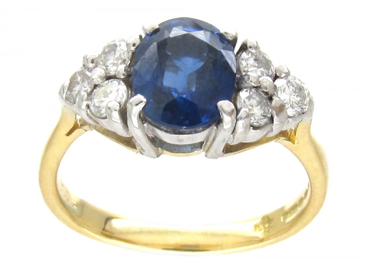 Oval Sapphire & Diamond Ring