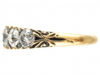 Victorian 18ct Gold & Five Stone Diamond Ring