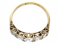 Victorian 18ct Gold & Five Stone Diamond Ring