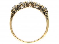 Victorian 18ct Gold & Five Stone Diamond Ring