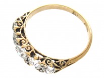 Victorian 18ct Gold & Five Stone Diamond Ring