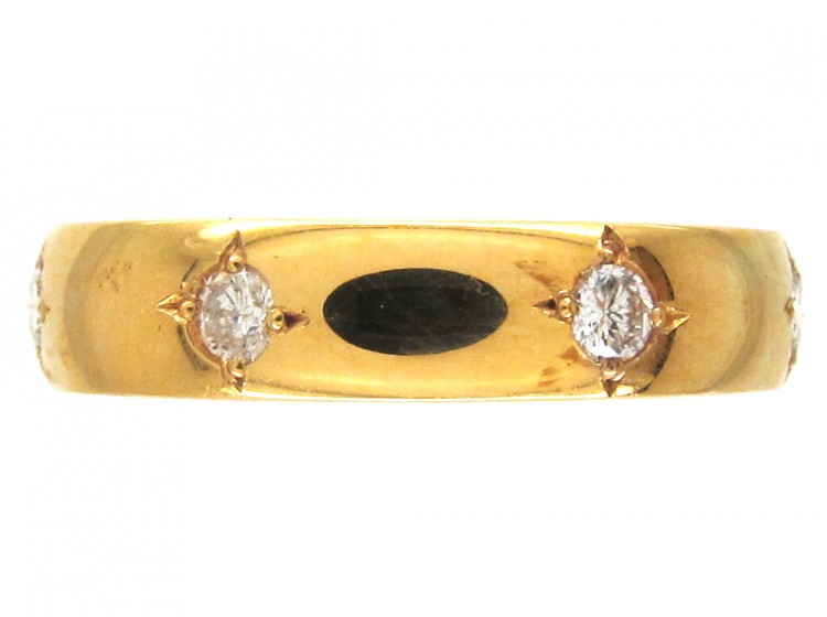 18ct Gold Diamond Set Band Ring