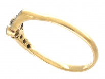 Art Deco 18ct Gold & Platinum & Diamond Set Ring