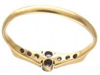 Art Deco 18ct Gold & Platinum & Diamond Set Ring