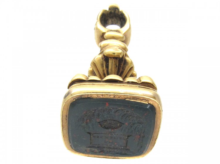 Georgian 18ct Gold Weeping Willow Tree & Urn Seal