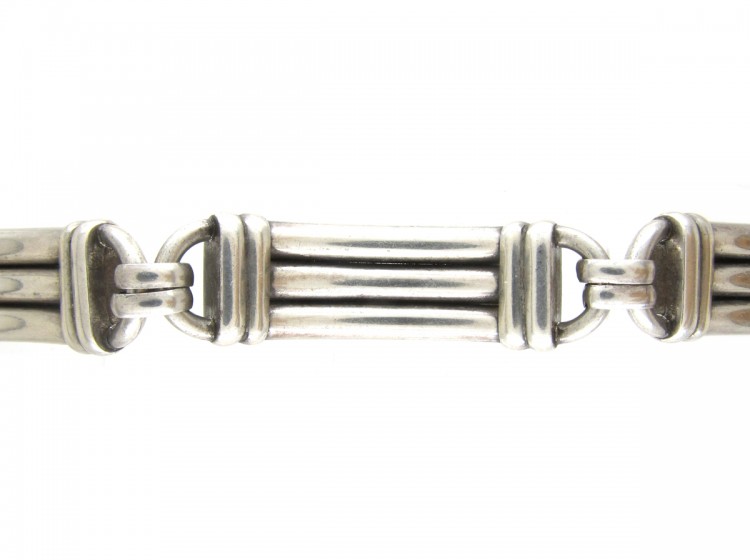 French Silver Articulated Bracelet