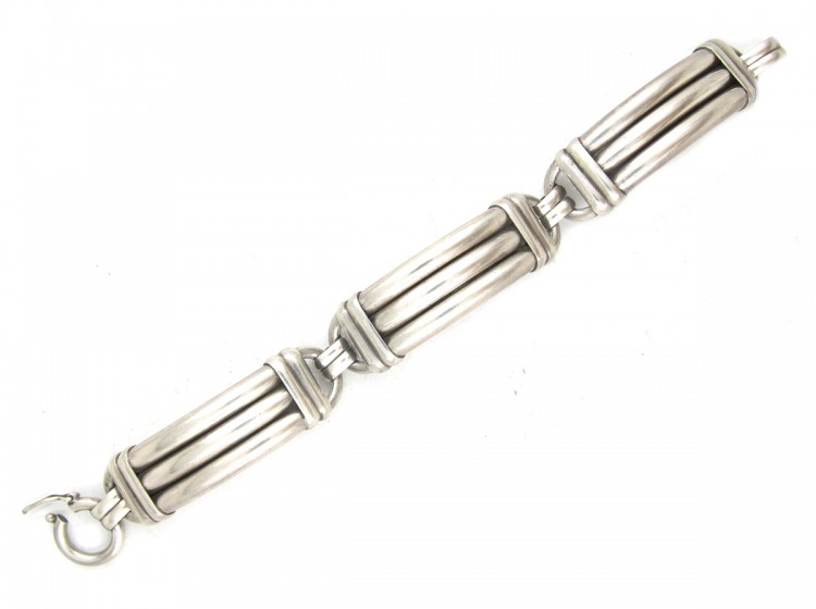 French Silver Articulated Bracelet