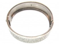 Victorian Silver Engraved Ivy Leaf Bangle
