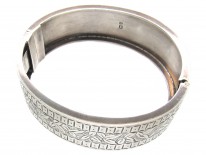 Victorian Silver Engraved Ivy Leaf Bangle