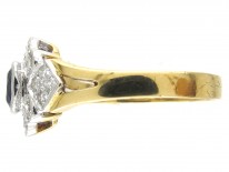 Sapphire & Diamond Cluster Ring