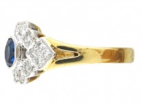 Sapphire & Diamond Cluster Ring