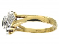 Sapphire & Diamond Cluster Ring
