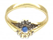 Sapphire & Diamond Cluster Ring