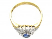 Sapphire & Diamond Cluster Ring