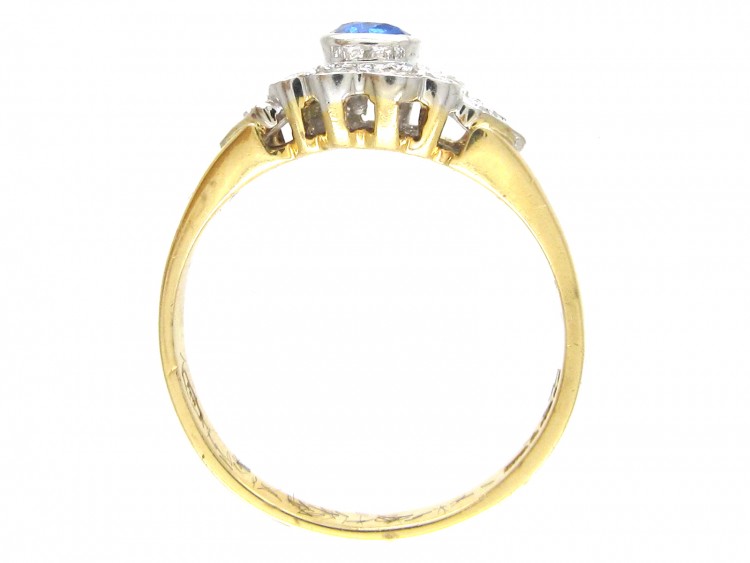 Sapphire & Diamond Cluster Ring