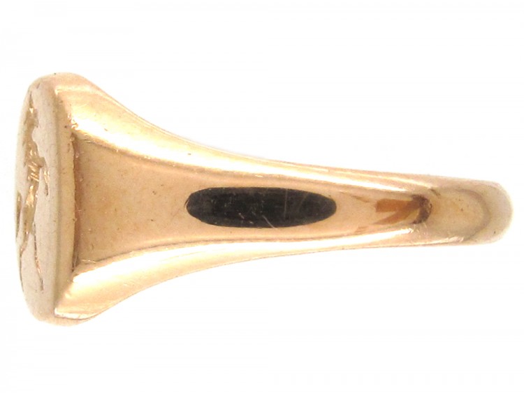 18ct Gold Signet Ring with Rearing Horse Intaglio