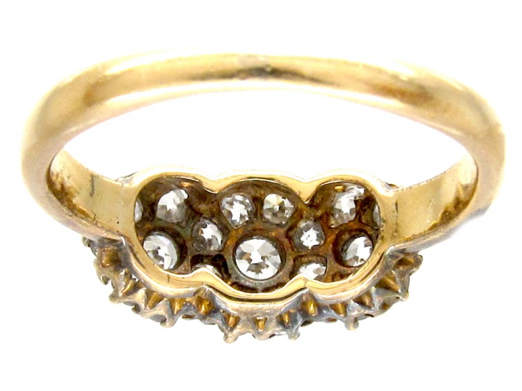 Edwardian Diamond Triple Cluster Ring