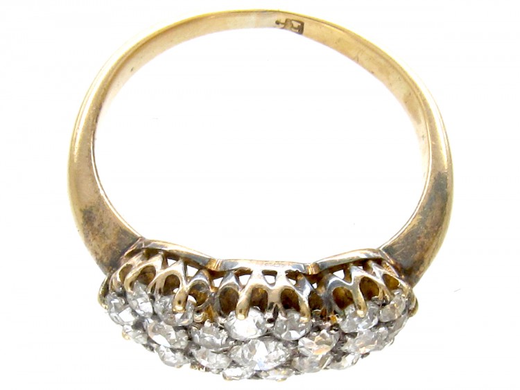Edwardian Diamond Triple Cluster Ring
