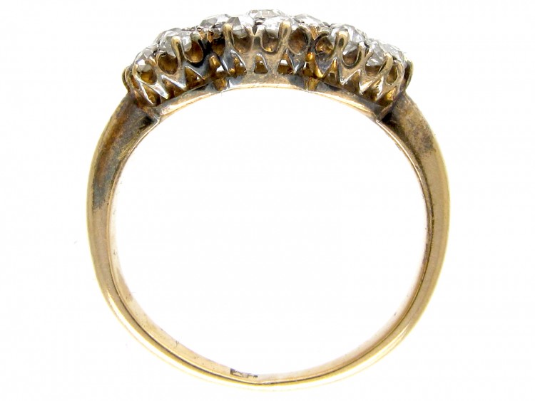 Edwardian Diamond Triple Cluster Ring