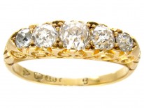 Victorian 18ct Gold Five Stone Diamond Ring