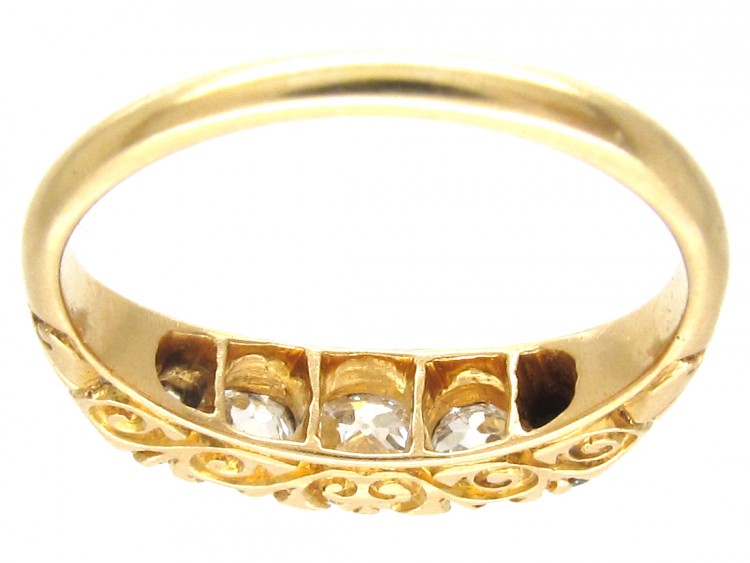 Victorian 18ct Gold Five Stone Diamond Ring