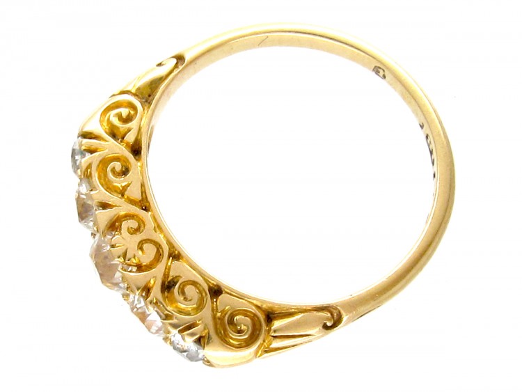 Victorian 18ct Gold Five Stone Diamond Ring
