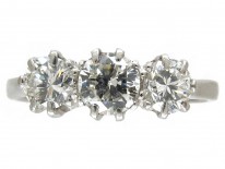 18ct White Gold Three Stone Diamond Ring