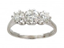 18ct White Gold Three Stone Diamond Ring
