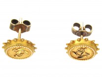 Victorian 15ct Gold Small Stud Earrings