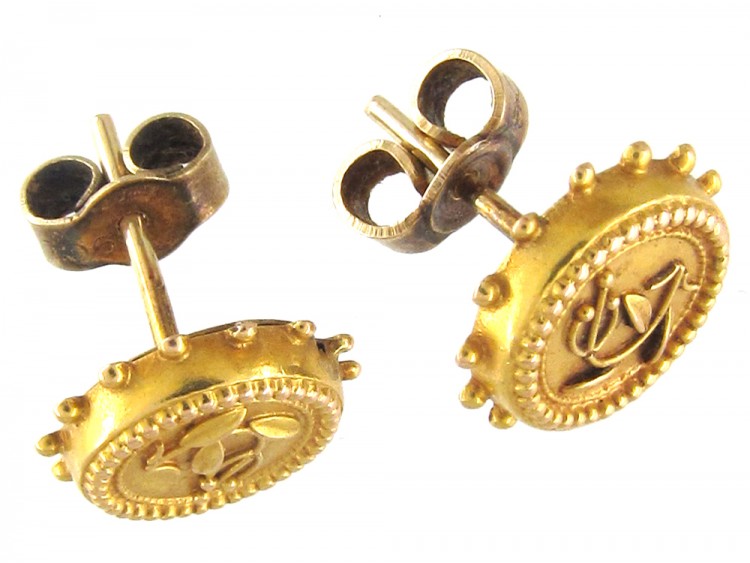 Victorian 15ct Gold Small Stud Earrings