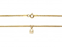Half Carat Diamond Solitaire Pendant on Gold Chain