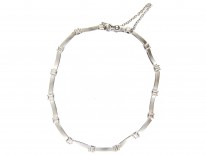 18ct White Gold & Diamond Set Bracelet