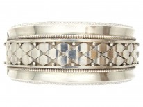 Victorian Silver Interwoven Design Bangle