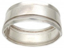 Victorian Silver Interwoven Design Bangle