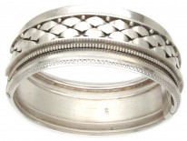 Victorian Silver Interwoven Design Bangle