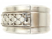 Victorian Silver Interwoven Design Bangle