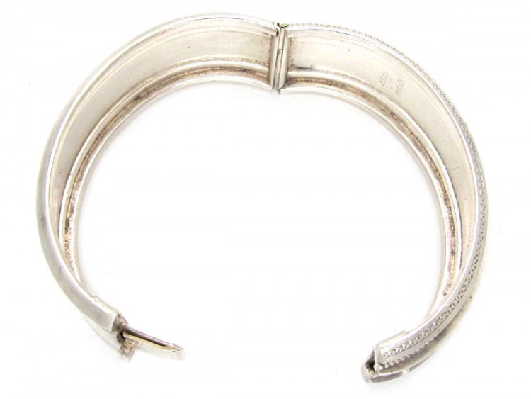 Victorian Silver Interwoven Design Bangle