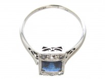 Art Deco Rectangular Sapphire & Diamond Ring