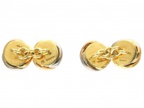 Cartier Three Colour 18ct Gold Knot Cufflinks in Original Case