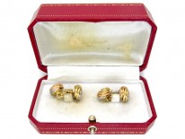 Cartier Three Colour 18ct Gold Knot Cufflinks in Original Case