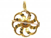 Pearl & Diamond Wreath Pendant