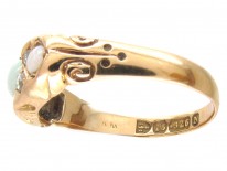 Victorian 15ct Gold Opal & Diamond Ring